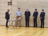 Gruppenbild OBMs mit Bürgermeister Oelmann