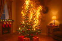 Entstehungsbrand am Weihnachtsbaum